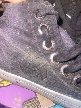True Religion Purple and Black High-Top Sneakers